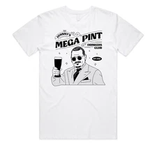 Johnny Depp Mega Pint Drinkers Club T-shirt Tee Funny Retro Gift Court 