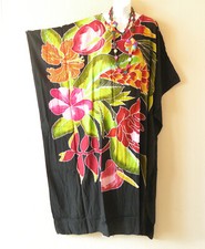 KG80 Floral Hand Painted Women Batwing Kimono Dolman Women Abaya Dress Up to 7X