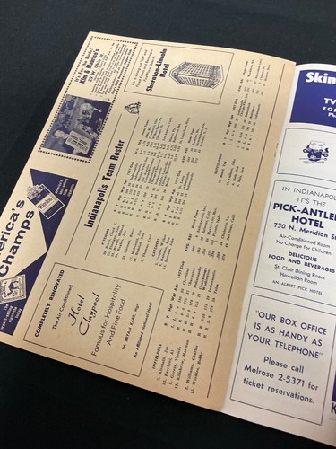 1958 Indianapolis Indians vs St Paul Baseball Program Harmon Killebrew - Picture 4 of 6