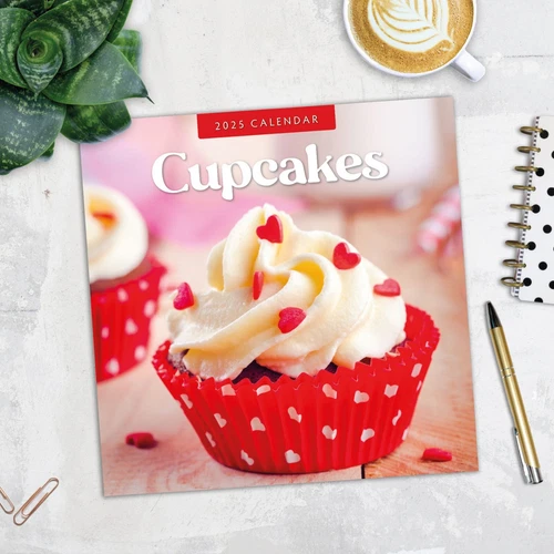 Cupcakes 2025 Square Wall Calendar