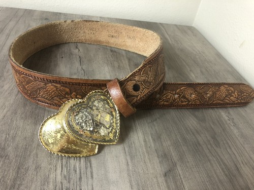 Vintage CowGirl  Genuine Cowhide Leather Belt  Eagle /desert   Design - Picture 2 of 7