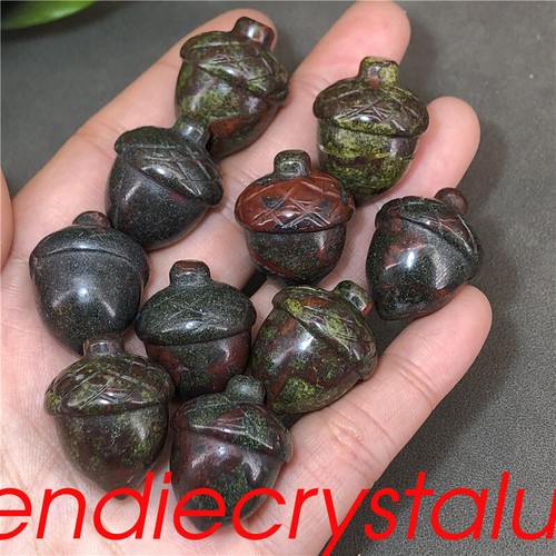 5pcs Natural Dragon Blood Stone Acorns Quartz Crystal Mineral 1" Gem Healing - Picture 12 of 12