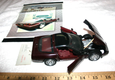 Franklin Mint 1993 Corvette ZR-1 Burgundy 1:24 Scale Model Car | eBay
