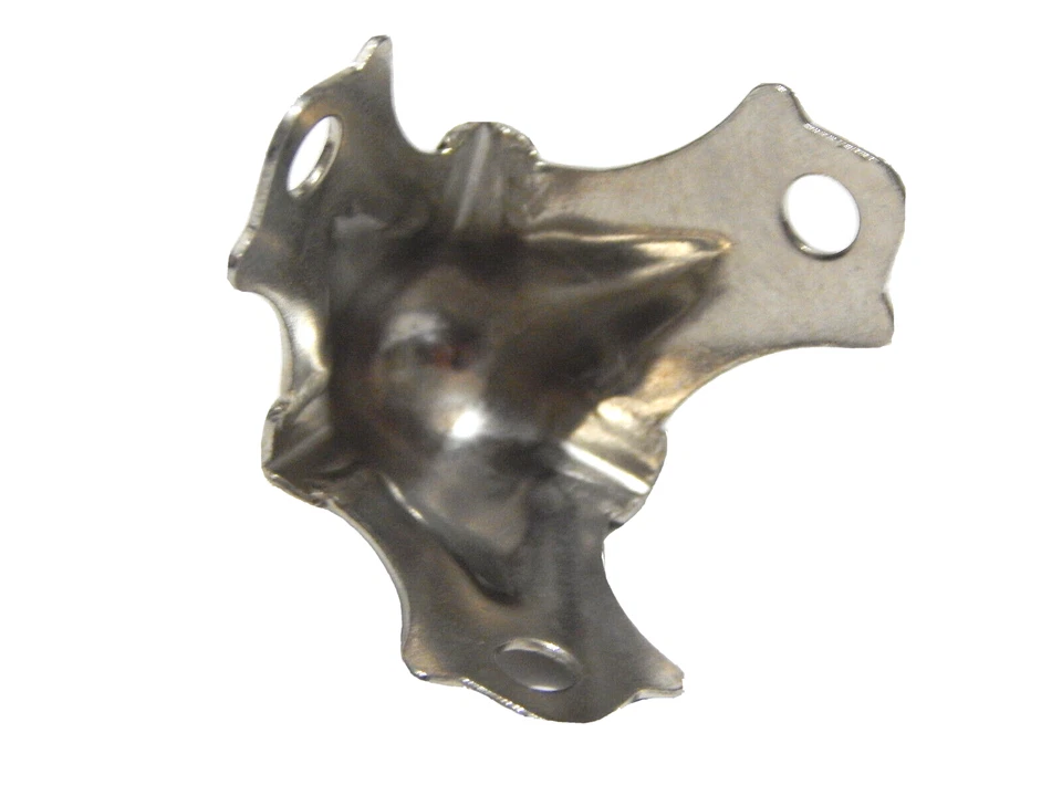 Antigua caja de herramientas de vapor niquelada esquina herrajes para maletero con tornillo de montaje Foto 4 de 4