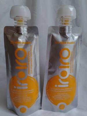 iROIRO Premium Natural Semi-Permanent Hair Dye Neon Orange 4 fl oz
