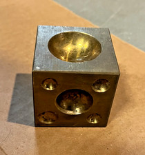 Vintage Brass Doming / Dapping Block 2" - Jewelry Forming Tool