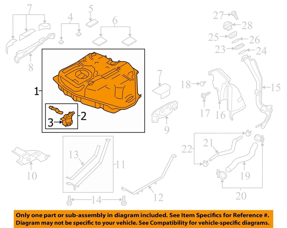 GAS TANK - Fuel Tank Fits 12-17 MAZDA 5 1131371 Foto 4 de 4