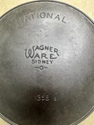 Vintage Dual Logo #8 National WAGNER WARE 1358 B Cast Iron Skillet w Heat Ring