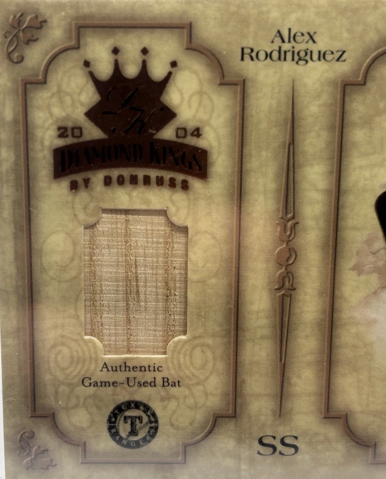 ALEX RODRIGUEZ 2004 DONRUSS DIAMOND KINGS #HC-18 JUEGO USADO BATE/50 Foto 3 de 3