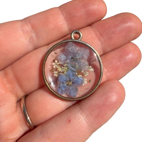 Vintage Jewelry Dried Flower Pendant Floral Necklace Dried Flower Jewelry