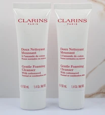 2 x Clarins Gentle Foaming Cleanser 1.4 Oz / 50 ml NEW