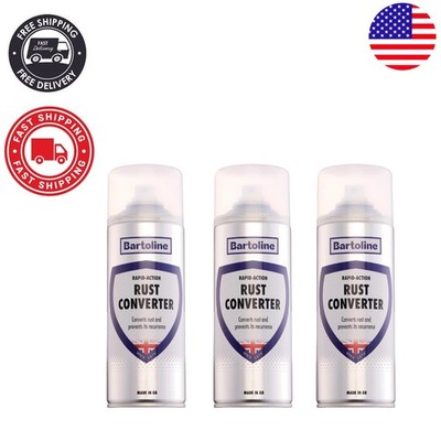 3 Pack Rust Converter Spray, 13.5 oz Each - Fast & Effective Metal Restoration
