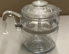 Vintage Pyrex Flameware 7756-B Glass Percolator 6 Cup Coffee Pot