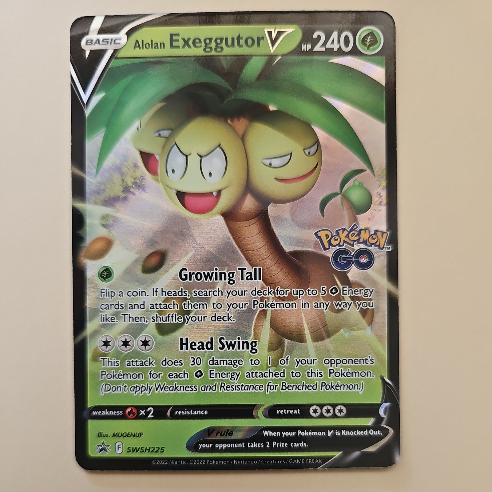 Alolan Exeggutor V - SWSH: Sword & Shield Promo Cards SWSH225 Pokemon card NM