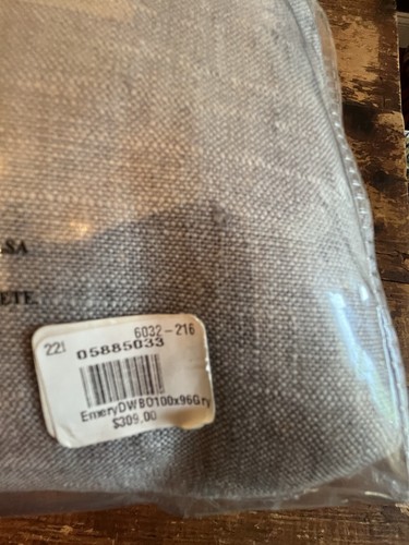 Pottery Barn Emery Drape 3 In 1 Linen Blend Curtain Gray 100x96 Blackout - Picture 8 of 8