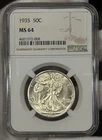 1935-P Walking Liberty Half Dollar 50C NGC MS64 Gem Brilliant Silver US Coin BM1