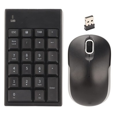Sanpyl Number Pad Mouse Combo, Portable 2.4G USB 22 Keys 1200DPI Mouse Numeri...