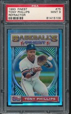 1993 Finest refractor Tony Phillips #75 PSA 9 - Tigers