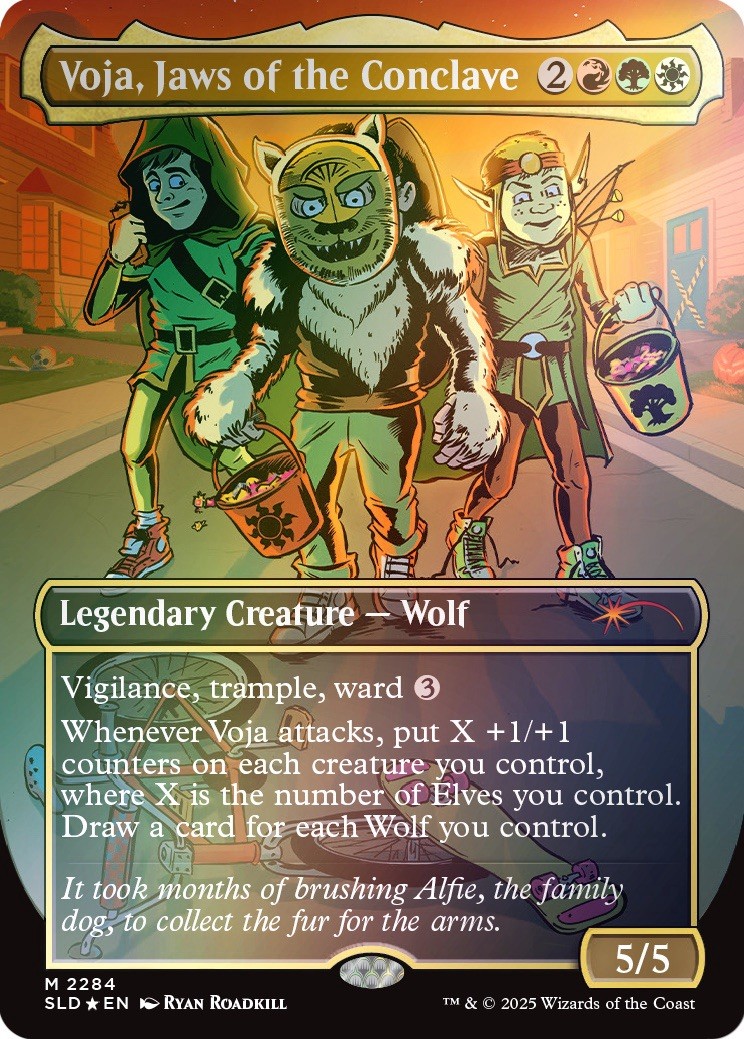 🌟 Voja, Jaws of the Conclave RAINBOW 🌈 FOIL Secret Lair Trick or