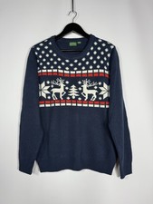 CHRISTMAS Jumper - Medium - Navy - Great Condition -Men’s