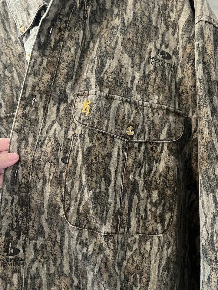 3XL Browning Mossy Oak Camo Button Up Shirt - Image 2 of 4