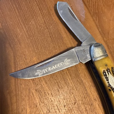 schrade tobacco knife Schrade Hand Made Limited Issue 2009 Tobacco 3 Blade Pocket Knife