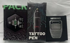 Wormhole WTK091 Tattoo Kit Rotary Pen Machine Power Supply Black