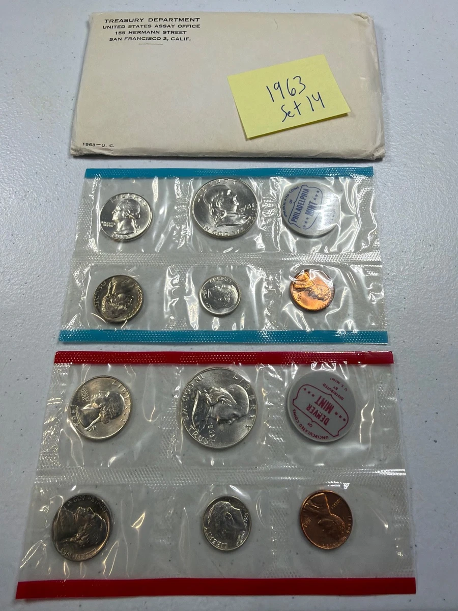 25+ 1963 U.S. Mint Certified US Coin Mint Sets for sale | Updated