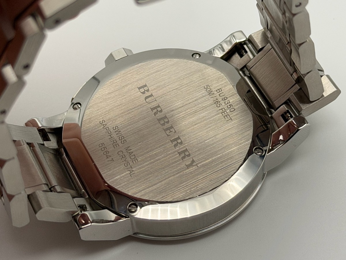 BURBERRY BU9350 The City Silver Dial Chronograph Stainless Steel