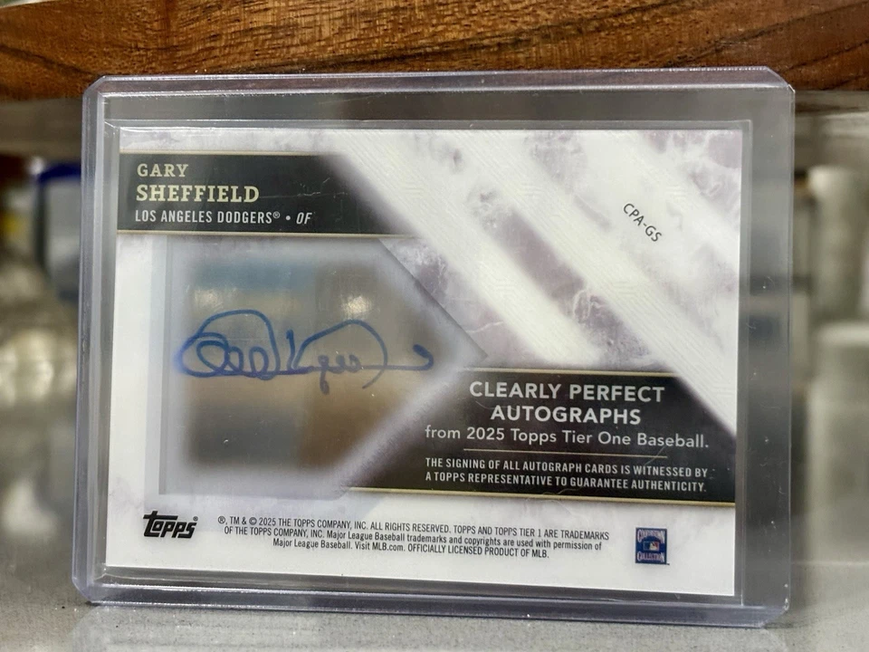 2025 topps tier one Clearly Perfect Autographs Gary Sheffield Auto /75 - Image 3 of 3