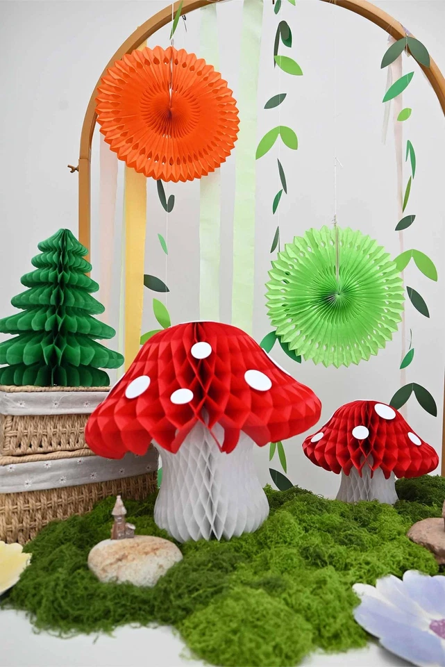 7 piezas bolas de panal decoraciones de árbol para hadas primer baby shower fiesta de té... Foto 4 de 4