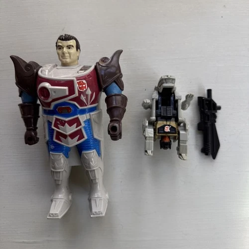 Transformers G1 Grimlock Pretender Figure, Robot, and Gun.  Missing Tail/Helmet