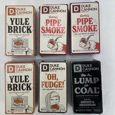 Duke Cannon Holiday Soap Assorted 10oz Large Bar Lot Of 6 Pipe Christmas Men