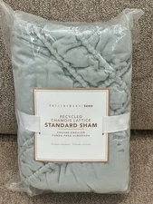 NEW Pottery Barn Teen Recycled Chamois Lattice Standard Sham, Pretty Pine