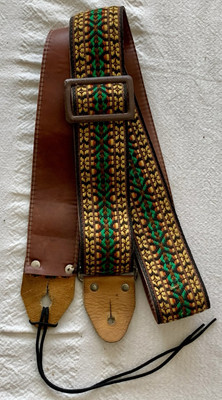 Vtg 70's Ventura Bruno & Son ACE Style Woven Guitar Strap Made in USA