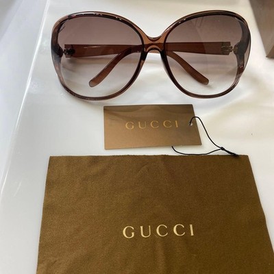GUCCI Interlocking G Heart Sonnenbrille GG3525/K/S XGJFM Braun 62 13 120 mit Ca