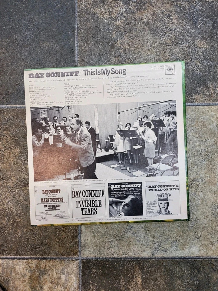1967 Ray Conniff 'This Is My Song' Vinyl LP  Record Columbia CS 9476 mint - Image 2 of 4