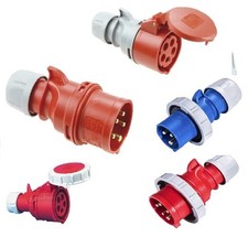 CEE Stecker   Stecker   CEE Kupplung  Drehstrom 16A bis 125A  380V  IP 44  IP67
