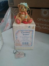 Cherished Teddies 951226 Bear With Green Stocking Cap Ornament