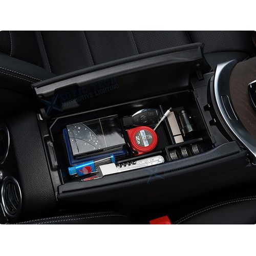 Set Console Armrest Storage Box Water Cup Holder For Mercedes Benz C GLC Class - Picture 12 of 13
