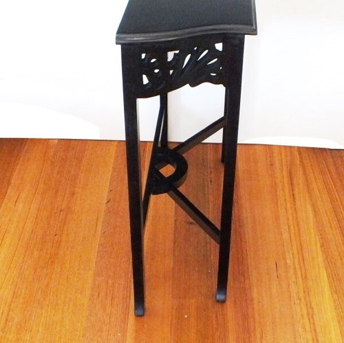 Hall Table, W 82x D26x H76cm, Timber Small Table, Dark Chocolate Brown - Picture 3 of 3