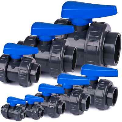 Effast PVC Kugelhahn 2x Klebemuffe Absperrhahn für Teich, Aquaristik und Pool