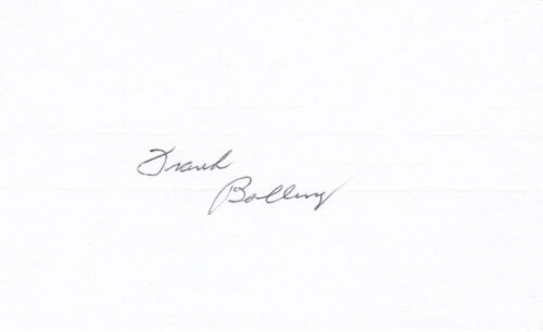 Frank Bolling Braves Tigers Auto Signed 3x5 Index Card Free Shipping! - Picture 1 of 1