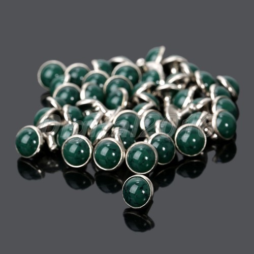 50 x Decorative Turquoise Rapid Rivet Dia 8.5mm Leather Craft Punk Studs Buttons - Picture 10 of 10