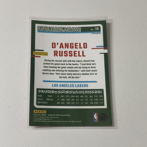 2023-24 Panini Donruss Optic Pink Hyper Prizm #18 D'Angelo Russell - Bild 2 von 2