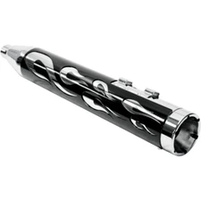 LA Choppers Flamed Slip-On Sleeves for Vance&Hines Monster Round + Rinehart 4"