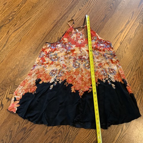 Free People Intimately Womens Sz S/P Haze Floral Shift Mini Dress 100% Rayon - Picture 6 of 11