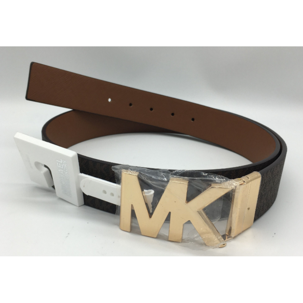 Michael Kors Womens Reversible Gold Tone MK Logo Buckle  display picture 1