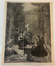 1877 magazine engraving~ SCANDINAVIAN HOSPITALITY