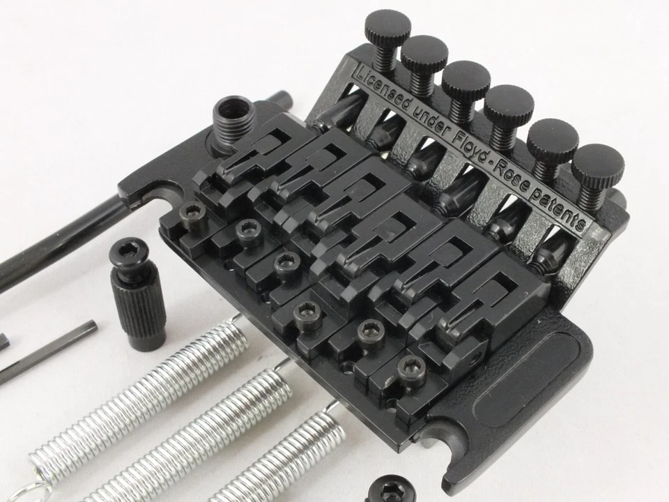 Sous Licence Floyd Rose Pont Noir Avec 42mm Sillet, Trémolo Bras, Vis & Ressorts - Photo 3/4
